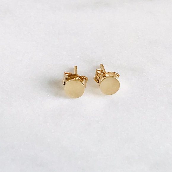 14K gold-filled disc earrings - Picture 1 of 2